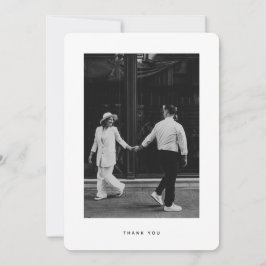 Tarjeta De Agradecimiento Minimalist Photo Wedding 