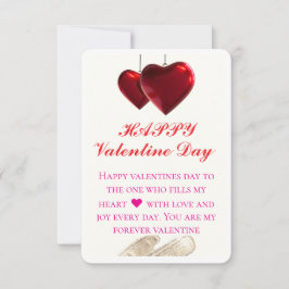 Tarjeta De Agradecimiento Minimalist Valentine’s Day Love Card