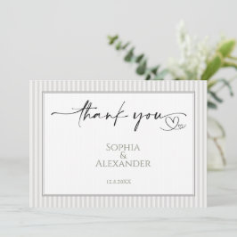 Tarjeta De Agradecimiento Minimalist Wedding Favor 