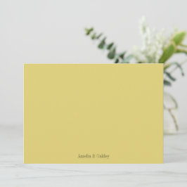 Tarjeta De Agradecimiento Minimalist Yellow Summer Elegant Wedding Custom