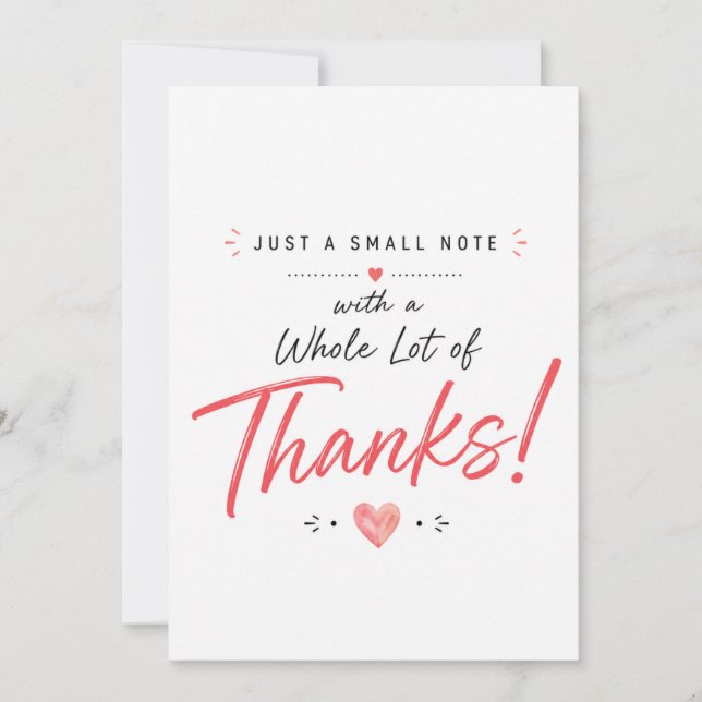 Tarjeta de agradecimiento minimalista (Anverso)