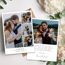 Tarjeta De Agradecimiento Minimalista 5 Boda fotográfico