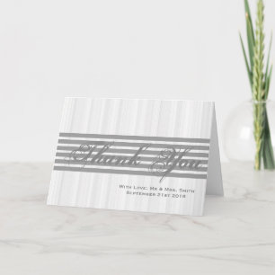 Tarjeta de agradecimiento minimalista blanca con r