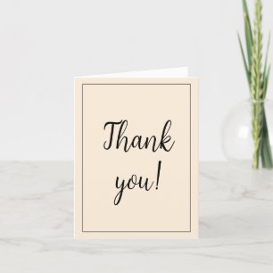 Tarjeta De Agradecimiento Minimalista blanco antiguo