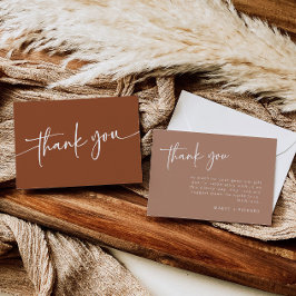 Tarjeta de agradecimiento minimalista Boho moderna