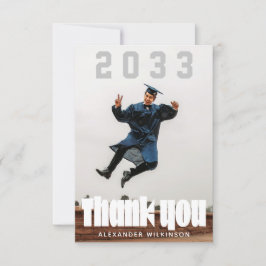 Tarjeta de agradecimiento Minimalista de escritura