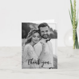 Tarjeta De Agradecimiento 💍 Minimalista Elegante con foto