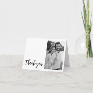 Tarjeta De Agradecimiento 💍 Minimalista Elegante con foto