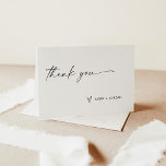Tarjeta de agradecimiento Minimalista moderna | Bo<br><div class="desc">Estas tarjetas de agradecimiento presentan un diseño minimalista y una hermosa manera de enviar a sus invitados un agradecimiento especial. ¡Edite fácilmente la mayoría de los términos para que coincidan con su evento! Los colores de texto y de arco son completamente editables —> haga clic en el botón "Editar usando...</div>