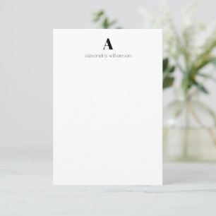 Tarjeta De Agradecimiento Minimalista moderno blanco y negro personalizado