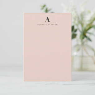 Tarjeta De Agradecimiento Minimalista moderno negro y rosa personalizado
