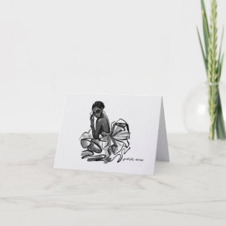 Tarjeta de agradecimiento minimalista / Mujeres ag