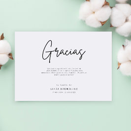 Tarjeta de agradecimiento minimalista para funeral