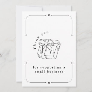Tarjeta de agradecimiento minimalista para pedidos