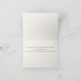 Tarjeta de agradecimiento minimalista para segunda