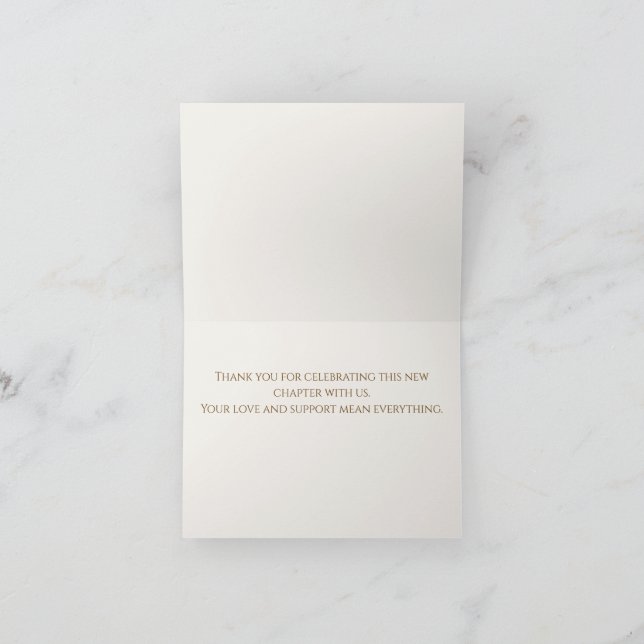 Tarjeta de agradecimiento minimalista para segunda (Interior)