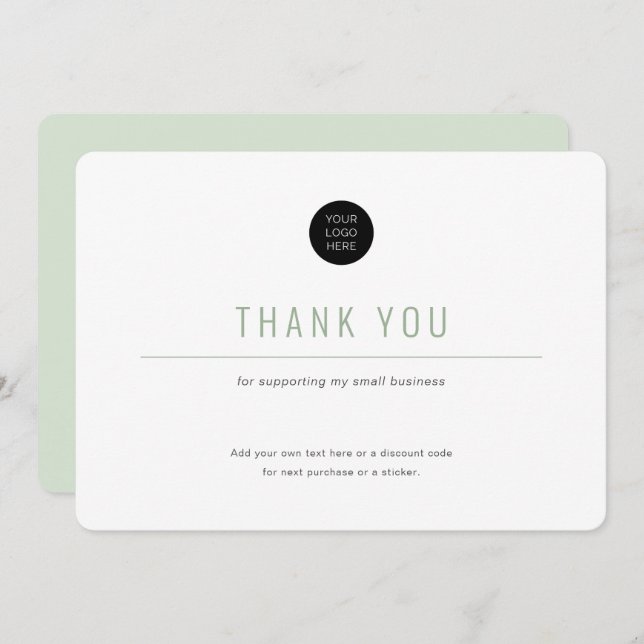 Tarjeta de agradecimiento minimalista-simple-comer (Anverso / Reverso)