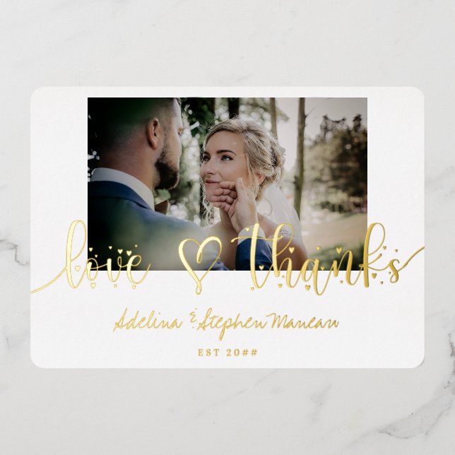 Tarjeta de agradecimiento Minimalista simple del R (Anverso)