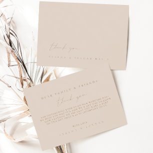 Tarjeta de agradecimiento Minimalista simple para 