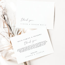 Tarjeta de agradecimiento Minimalista simple para