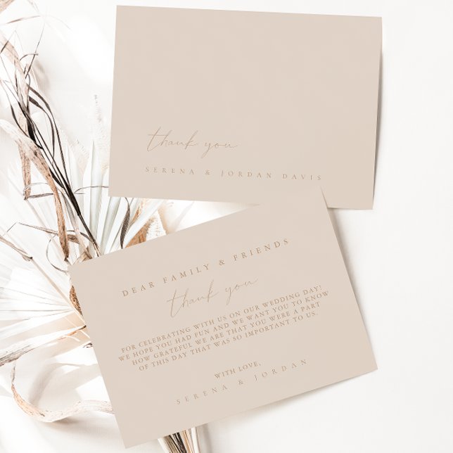 Tarjeta de agradecimiento Minimalista simple para  (Subido por el creador)