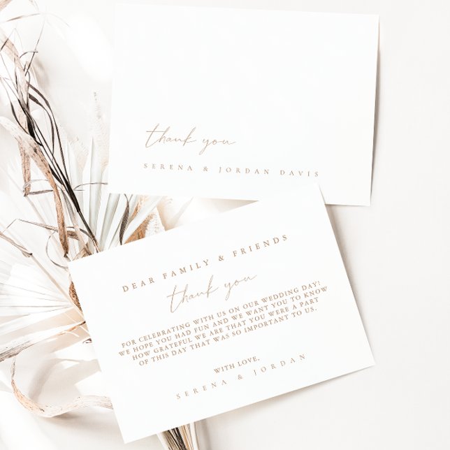 Tarjeta de agradecimiento Minimalista simple para  (Subido por el creador)