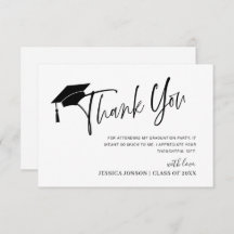 Tarjeta de agradecimiento Minimalista simple y mod