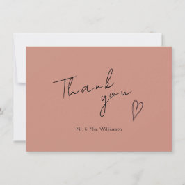 Tarjeta de agradecimiento minimalista y moderna pa