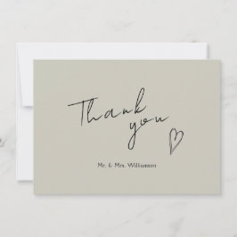 Tarjeta de agradecimiento minimalista y moderna pa