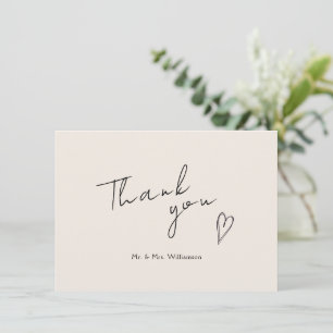 Tarjeta de agradecimiento minimalista y moderna pa