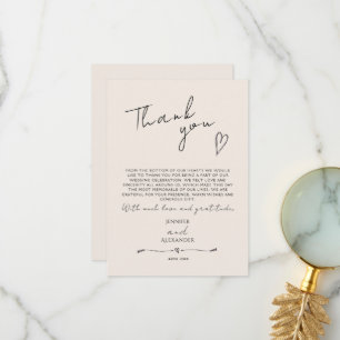 Tarjeta de agradecimiento minimalista y moderna pa