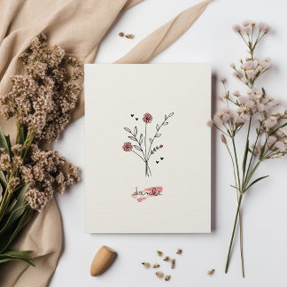 Tarjeta De Agradecimiento Minimalistische Dankeskarte