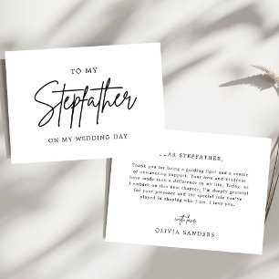 Tarjeta De Agradecimiento Mínimo a mi padrastro el día de mi boda