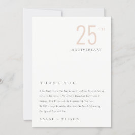 Tarjeta De Agradecimiento Mínimo audaz y atrevido Rubor en cualquier anivers