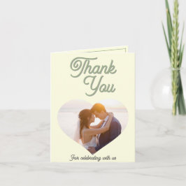 Tarjeta De Agradecimiento Mínimo Moderno Personalizado Boda Foto