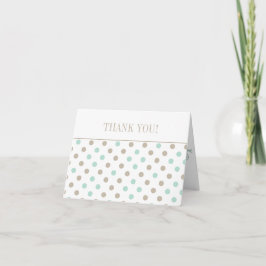 Tarjeta De Agradecimiento MINT BISQUE DOTS STRIPTS Gracias