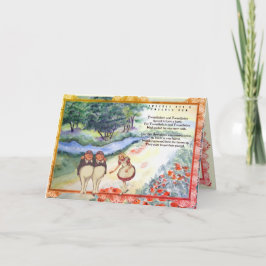 Tarjeta De Agradecimiento Mirando la Glass Alice Tweetle Dee Dum Song