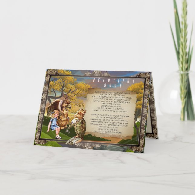 Tarjeta De Agradecimiento Mirando las letras de las sopas hermosas de vidrio (Anverso)