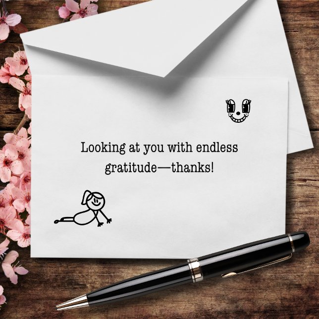 Tarjeta De Agradecimiento Mirándote Con Una Gratitud Interminable (Subido por el creador)