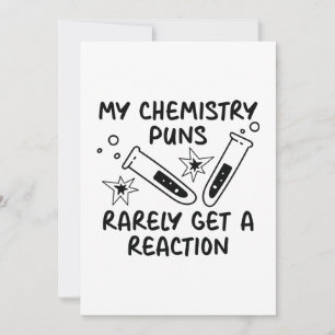 Tarjeta De Agradecimiento Mis chistes de química rara vez obtienen una reacc