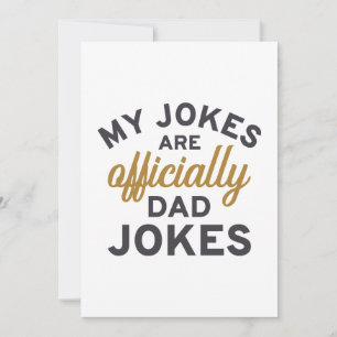 Tarjeta De Agradecimiento Mis chistes son oficialmente chistes de papá