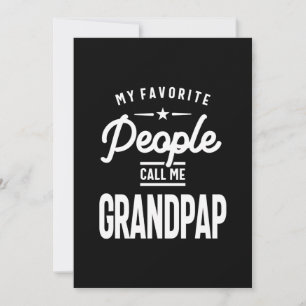 Tarjeta De Agradecimiento Mis favoritos me llaman Grandpap