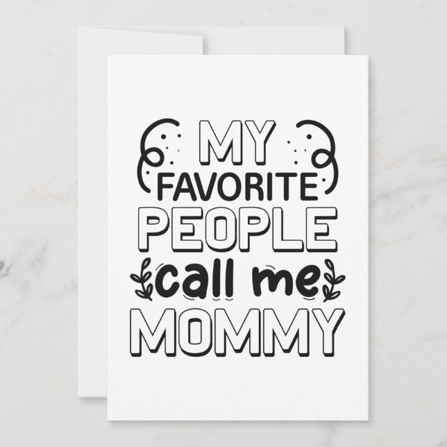 Tarjeta De Agradecimiento Mis personas favoritas me llaman Mami (Anverso)