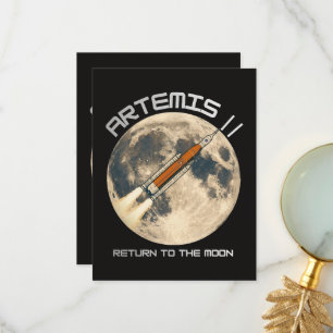 Tarjeta De Agradecimiento misión lunar Artemis