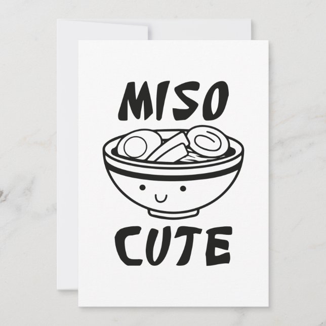 Tarjeta De Agradecimiento Miso Cute (Anverso)