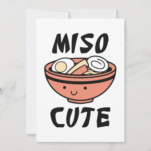 Tarjeta De Agradecimiento Miso Cute (Anverso)