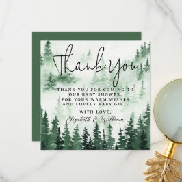 Tarjeta De Agradecimiento Misty Forest Baby Shower Gracias