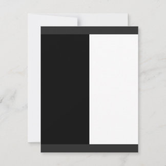 Tarjeta De Agradecimiento mitad blanca mitad negra, mitad negra mitad blanca