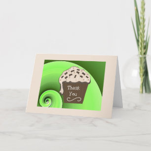 Tarjeta De Agradecimiento Mocha Cupcake Gracias