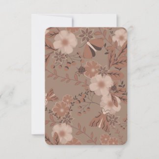 Tarjeta De Agradecimiento Mocha Meadow Bloom